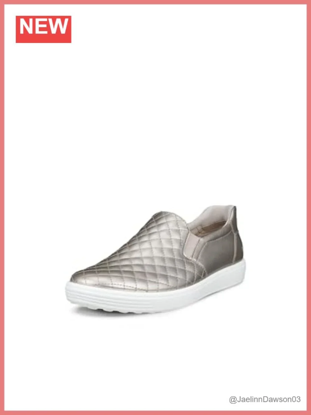 ECCO Quilted Leather Slip-On Sneakers for Women Casual Comfort Breathable